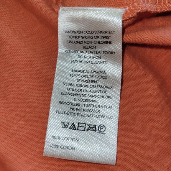 Free People Burndt Orange Top Sunkissed Flowy Lace Inset Sleeveless Top Medium - Picture 7 of 9